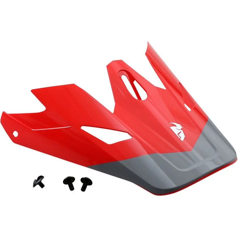 Thor Replacement Visor Peak For Sector Helmets Bomber Red/Charcoal 1