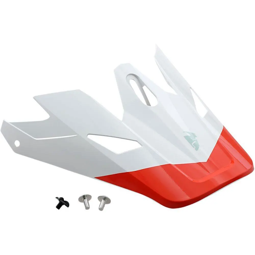 Thor Replacement Visor Peak For Sector Helmets Bomber White/Red 1