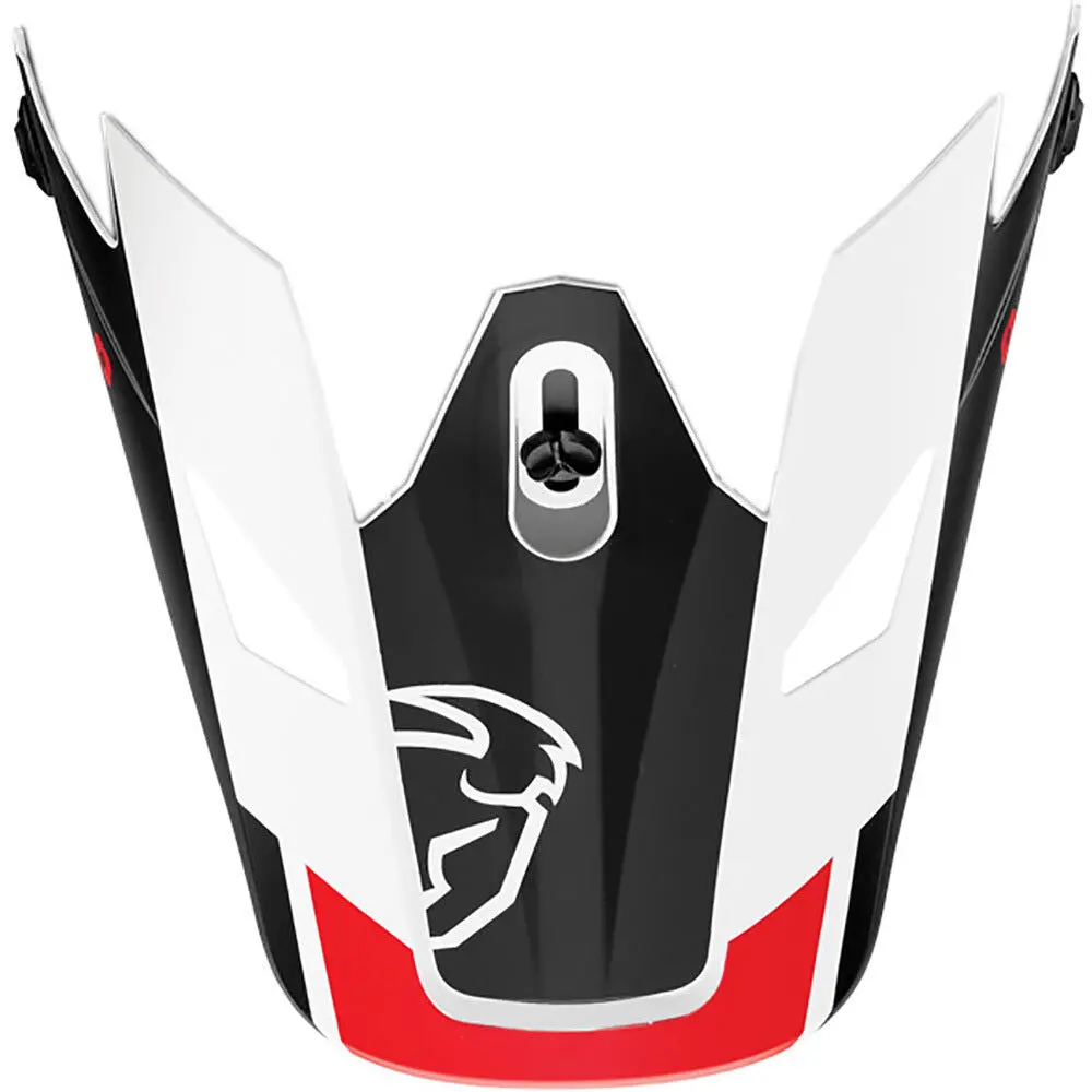 Thor Replacement Visor Peak For Sector Helmets Split White/Black 1