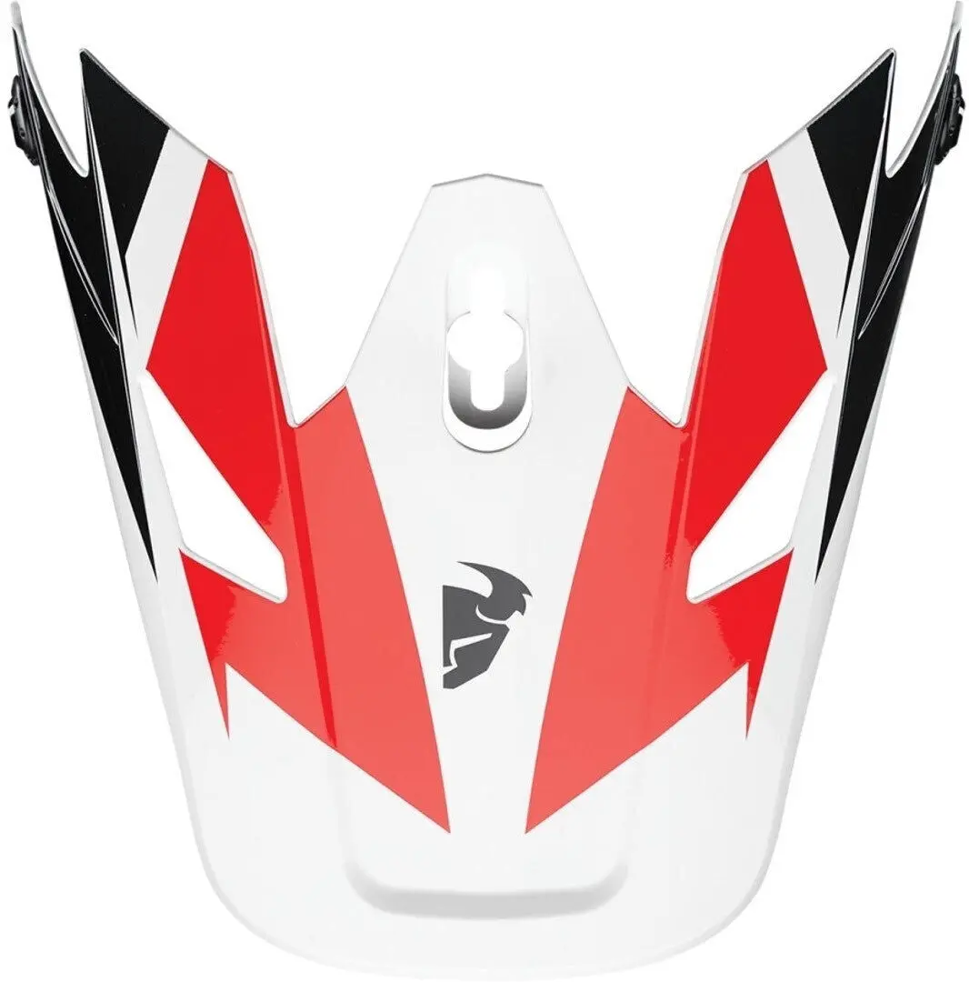 Thor Replacement Visor Peak For Sector Helmets Fader Red/Black 1