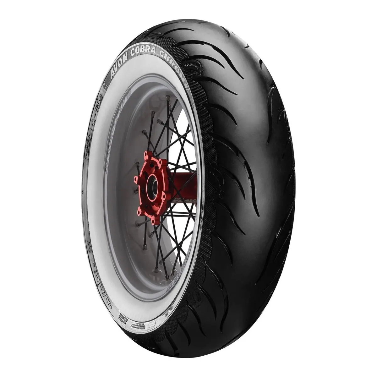 Avon Cobra Chrome 180/65B16 White Wall Rear Tyre (81H Rating) Av92 1