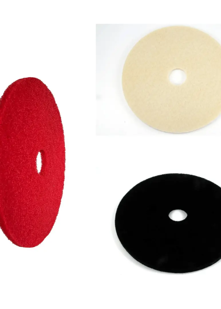 17" Burnishing Pad (Pack Of 5) For Floor Scrubber Dryer Machines, White, Red And Black 1