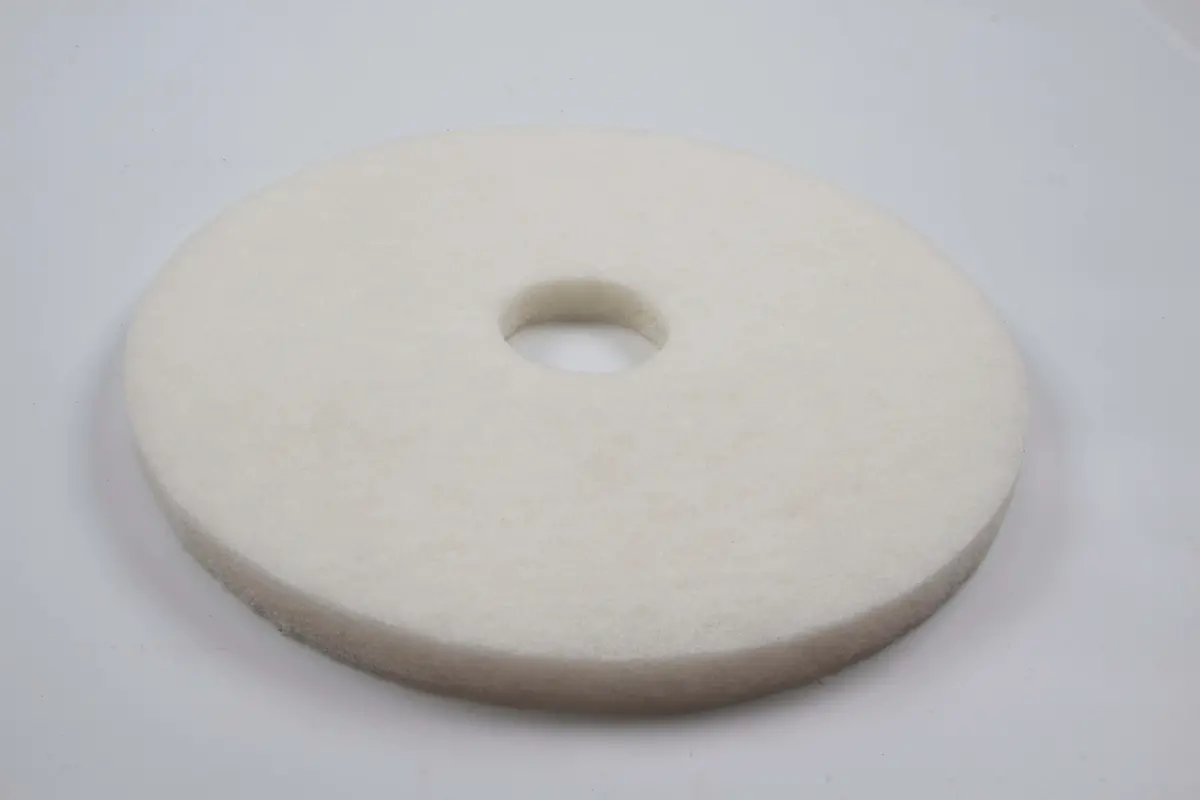 17" White Burnishing Pads For Floor Buffer Machine Sm420ac And Sm421ac (Pack Of 5) 1