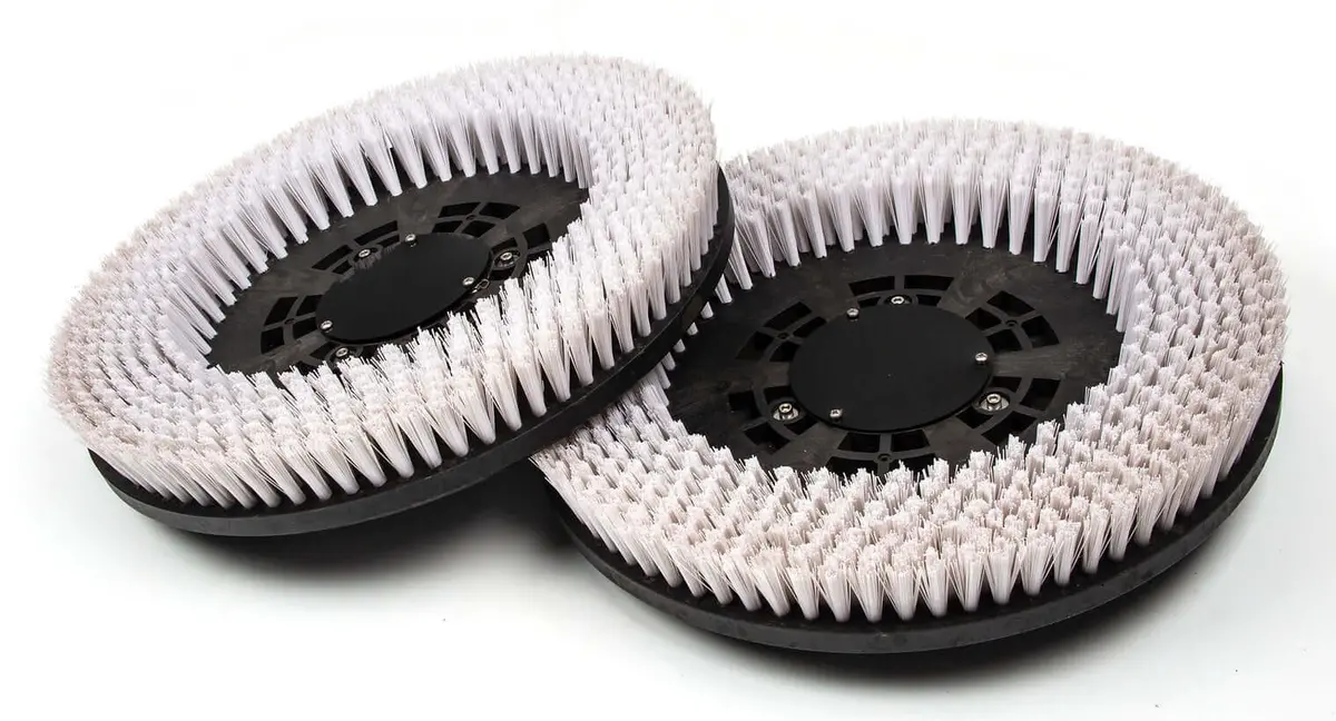 17" White Disk Scrub Brushes For Sunmax Rt120 Floor Scrubber Machine(Pack Of 2) 1
