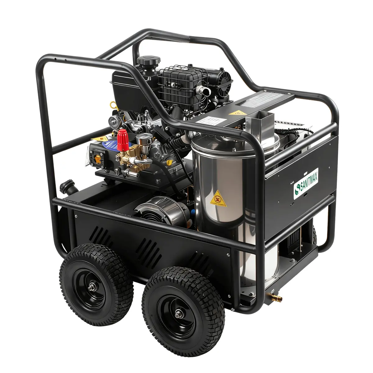 Sm4000 Hot & Cold Water Gas Pressure Washer – 4,000 Psi, 4.0 Gpm, Diesel Heated, Professional Contractor System 1