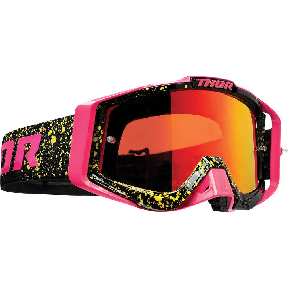 Thor 2019 Sniper Pro Goggle Splatta Fluro Pink/Black 1