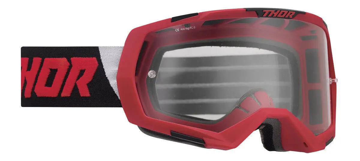 Thor Regiment Goggles Red/Black W/Clear Lens 1