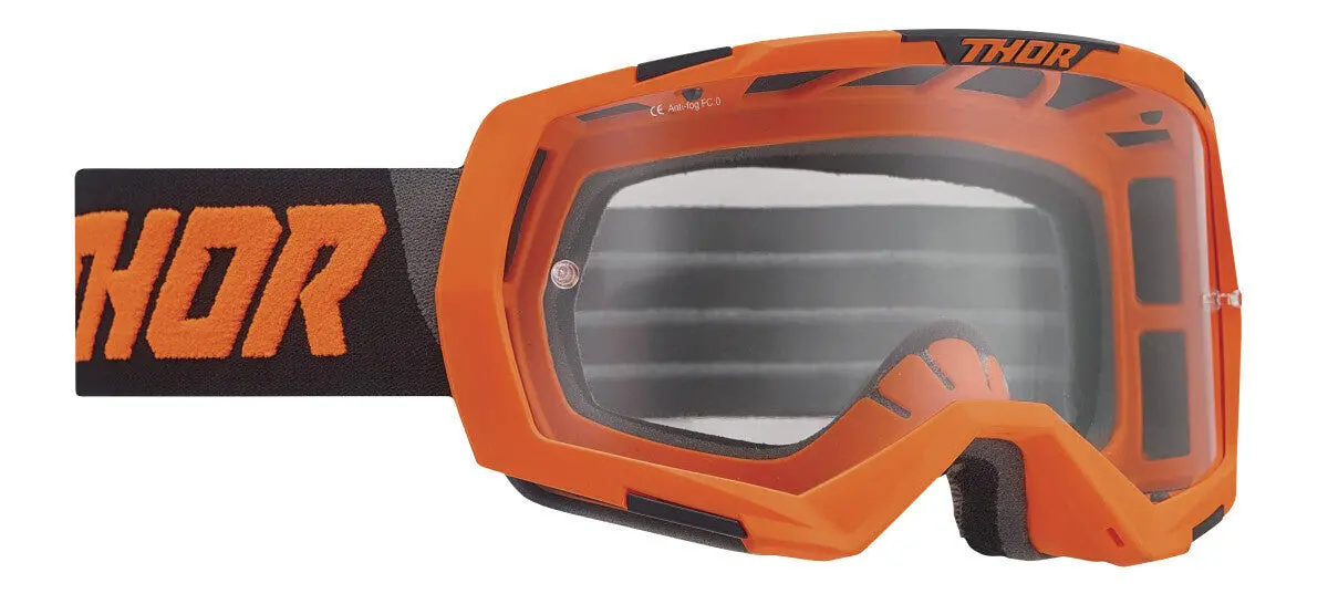 Thor Regiment Goggles Fluro Orange/Black W/Clear Lens 1