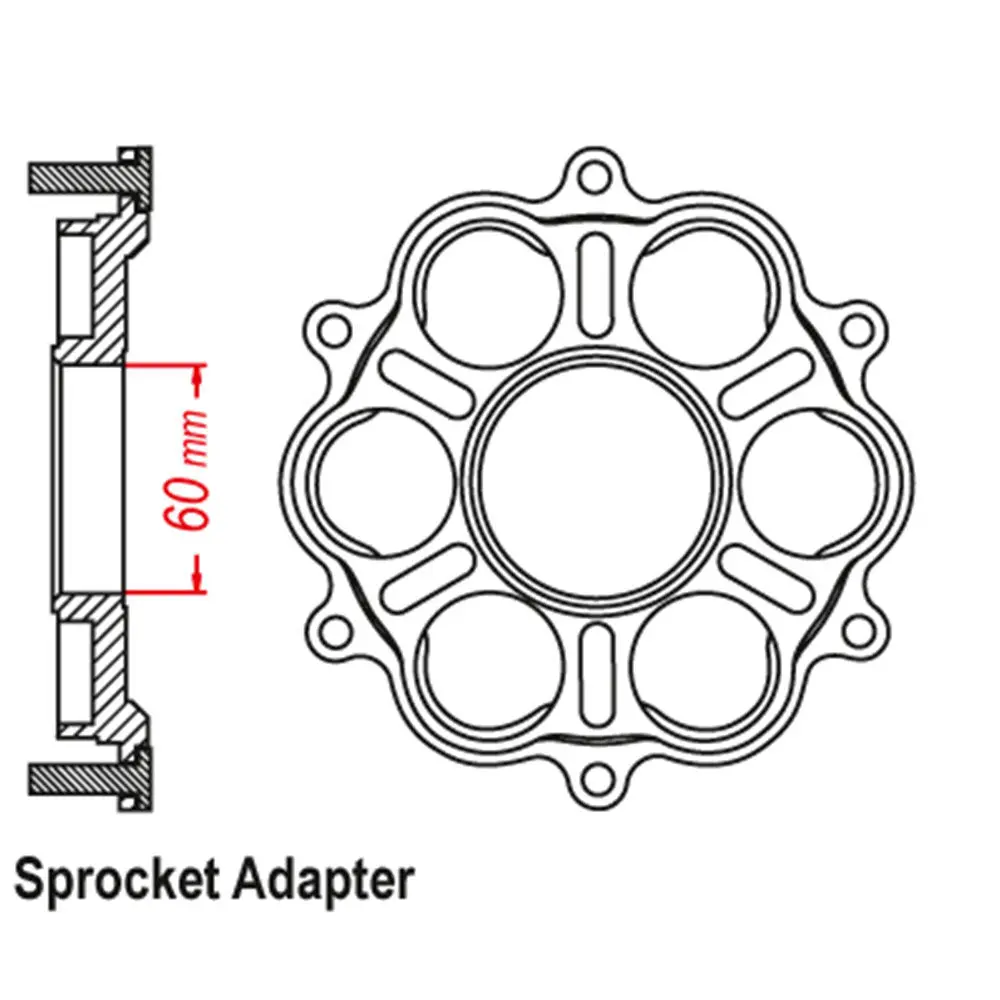 Jt Rear Sprocket Adaptor : Ducati 770B (6 Bolt) 2