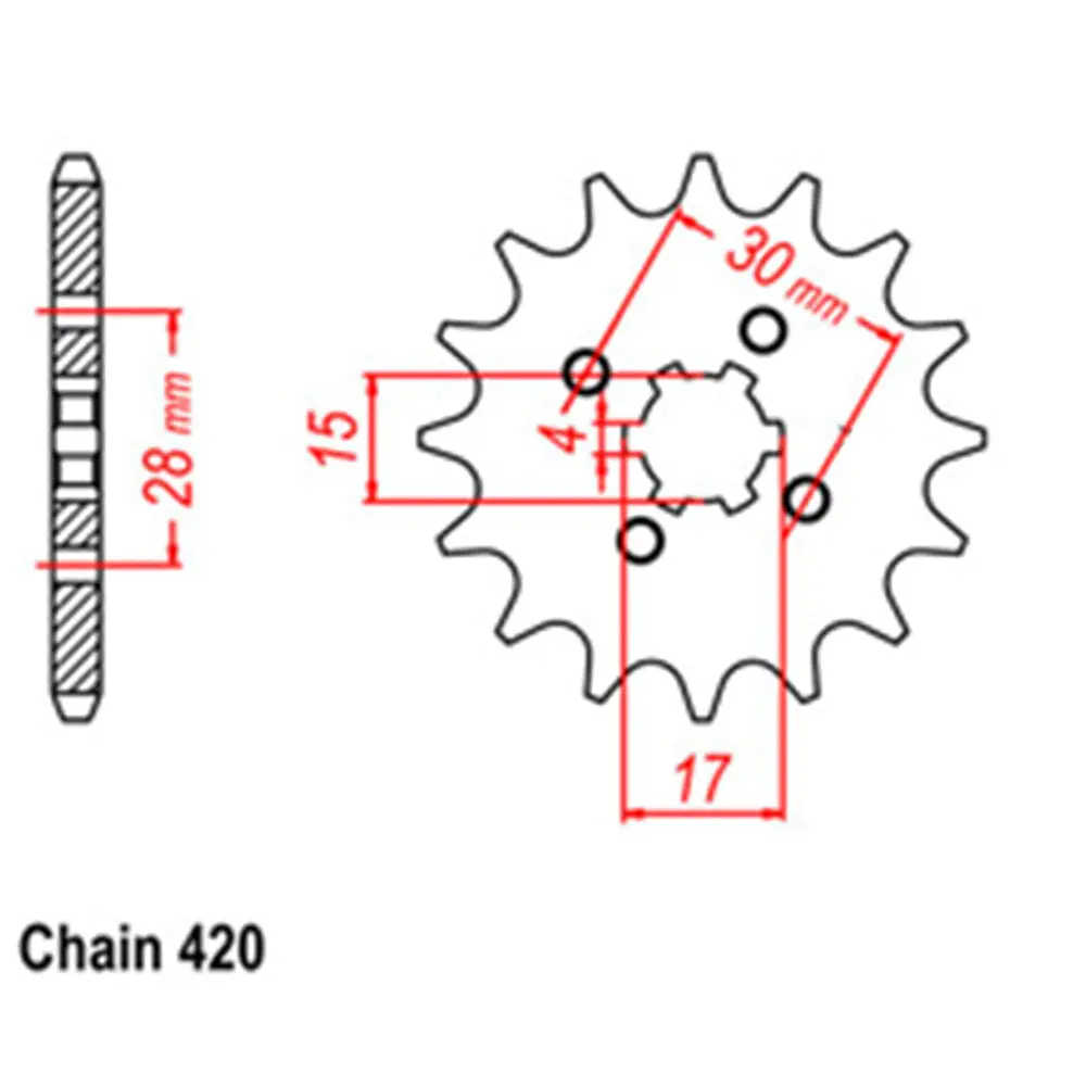 Front Sprocket - Steel 13T 420P D/D 1