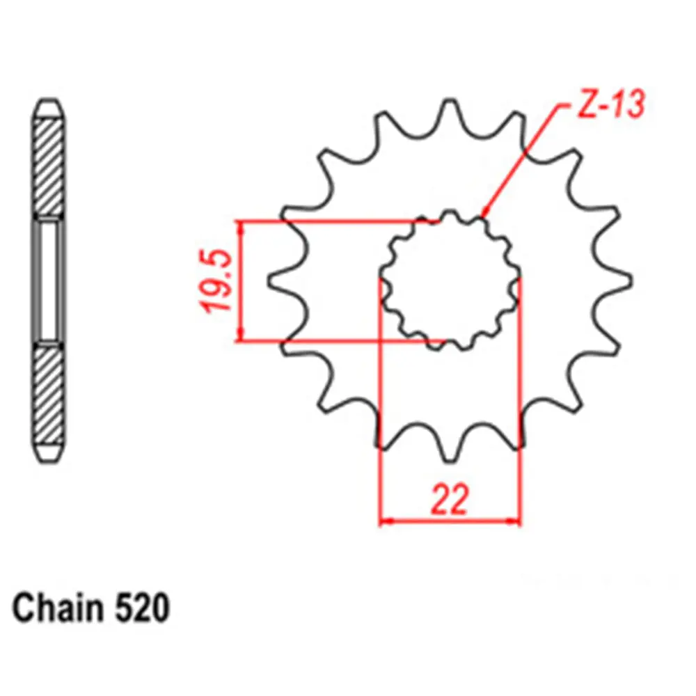 Front Sprocket - Steel 12T 520P 1