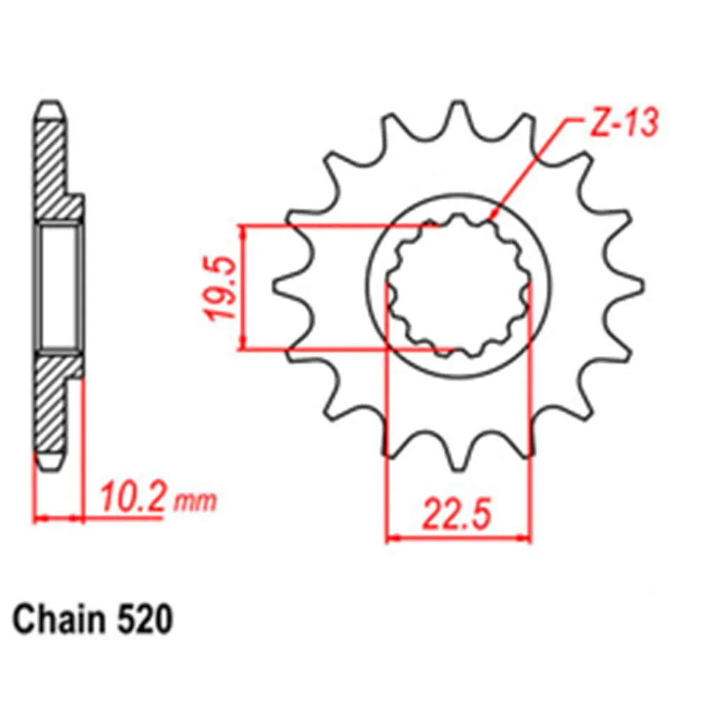 Front Sprocket - Steel 12T 520P 1