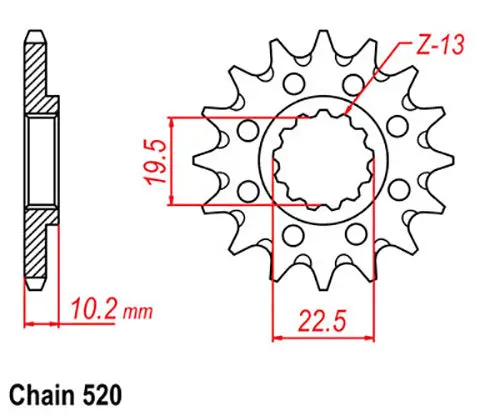 Front Sprocket - Steel 15T 520P 1