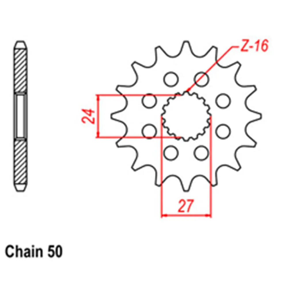 Front Sprocket - Steel 17T 530P 1