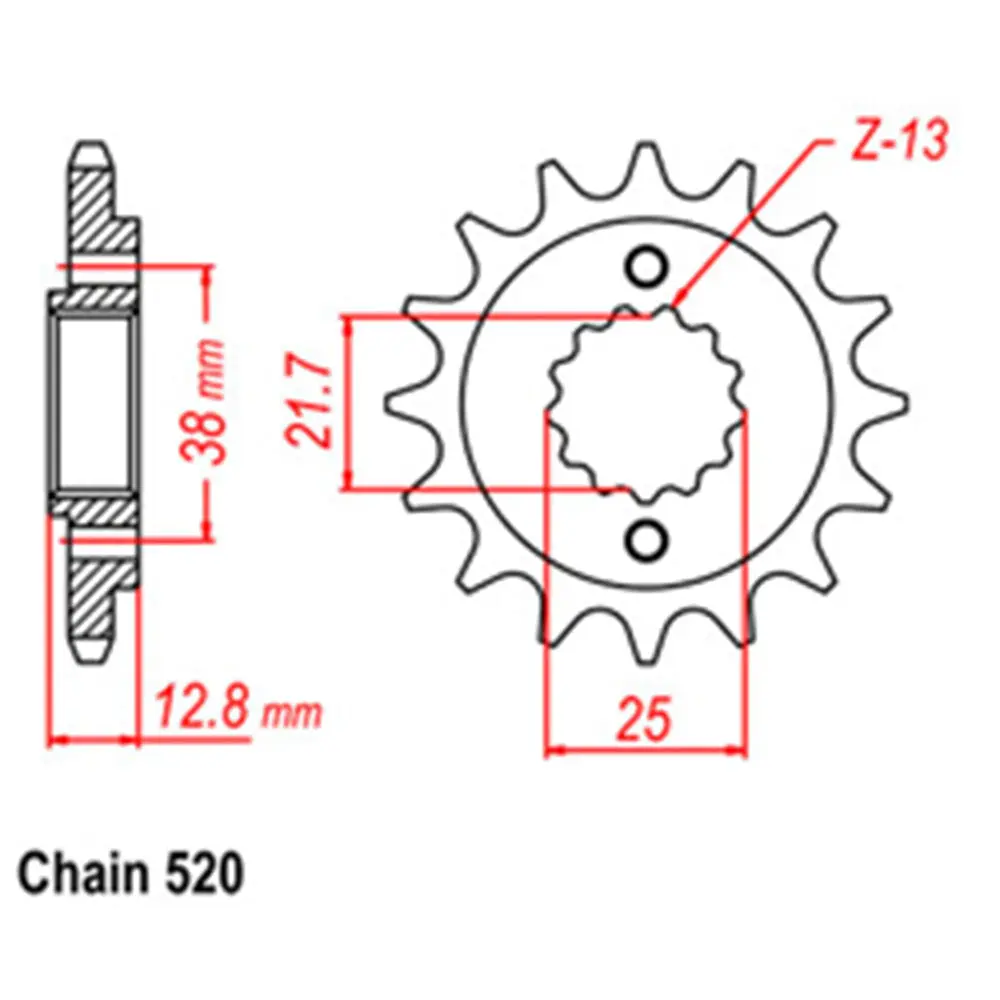 Front Sprocket - Steel 16T 520P 1