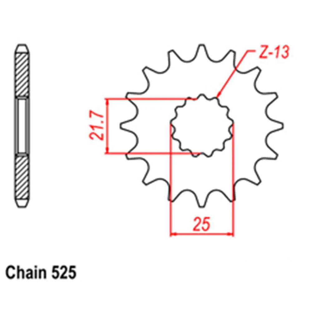 Front Sprocket - Steel 15T 525P 1
