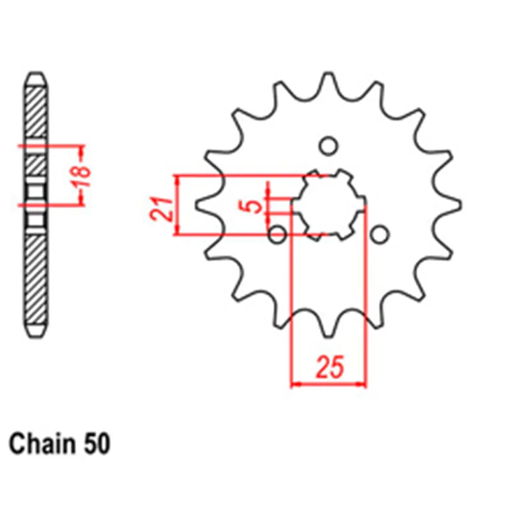 Front Sprocket - Steel 16T 530P 1