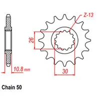 Front Sprocket - Steel 17T 530P 1