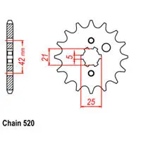 Front Sprocket - Steel 17T 520P D/D 1