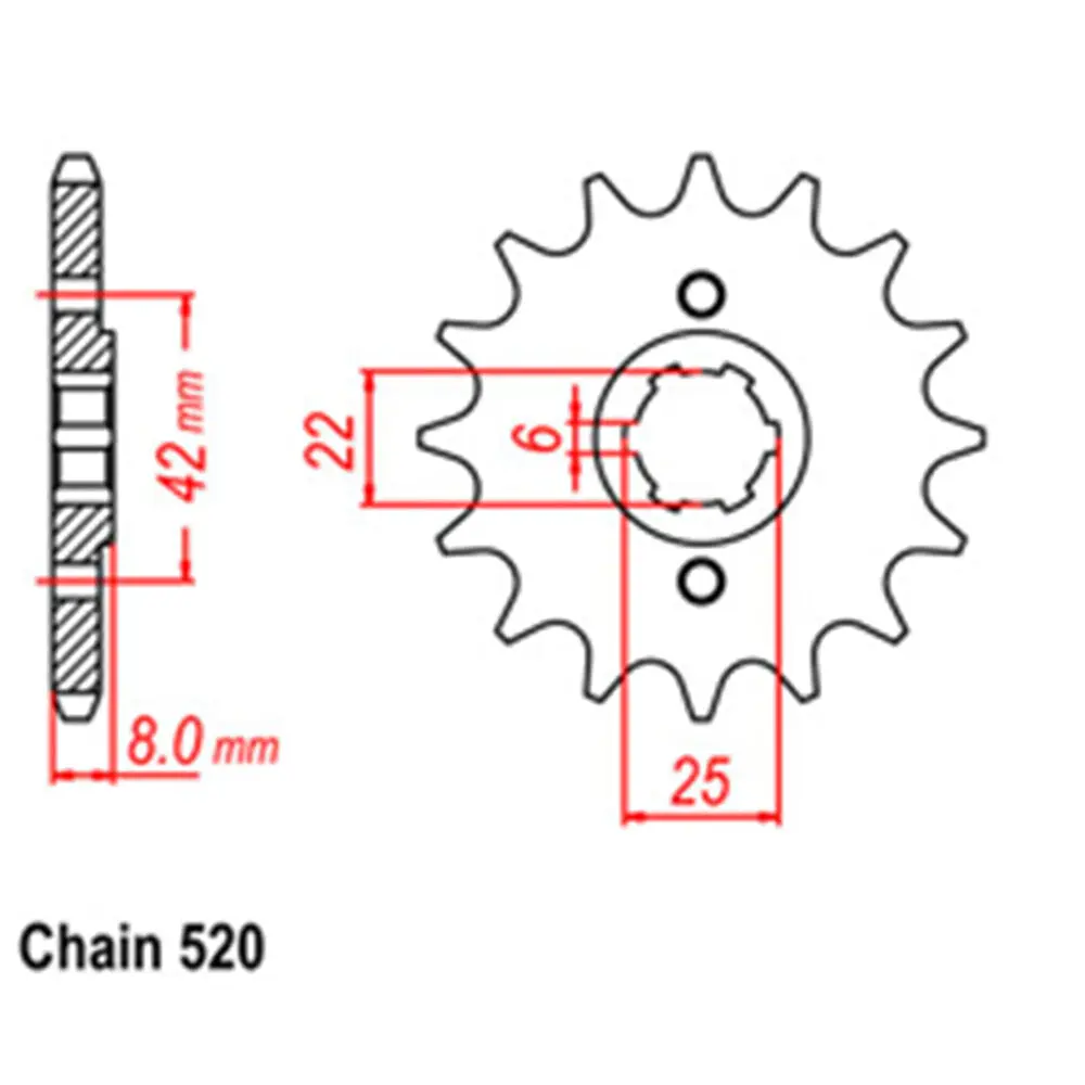 Front Sprocket - Steel 13T 520P 1