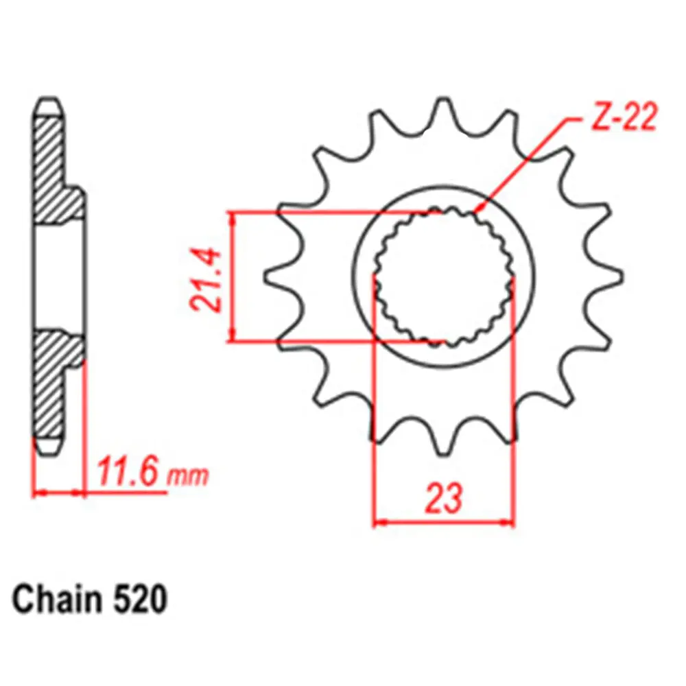 Front Sprocket - Steel 13T 520P 1