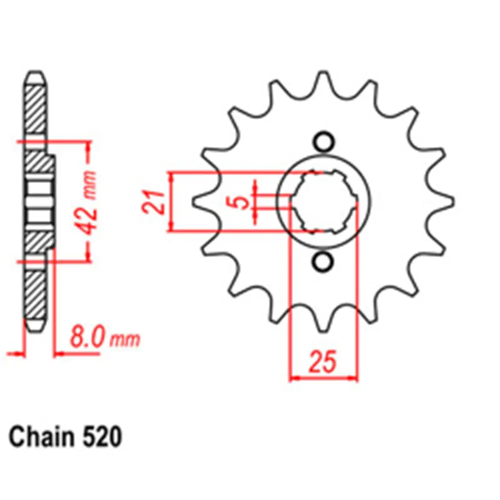 Front Sprocket - Steel 16T 520P 1
