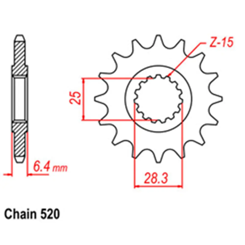 Front Sprocket - Steel 13T 520P 1