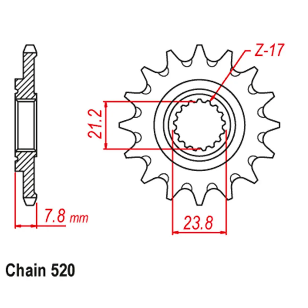 Front Sprocket - Steel 14T #520 1
