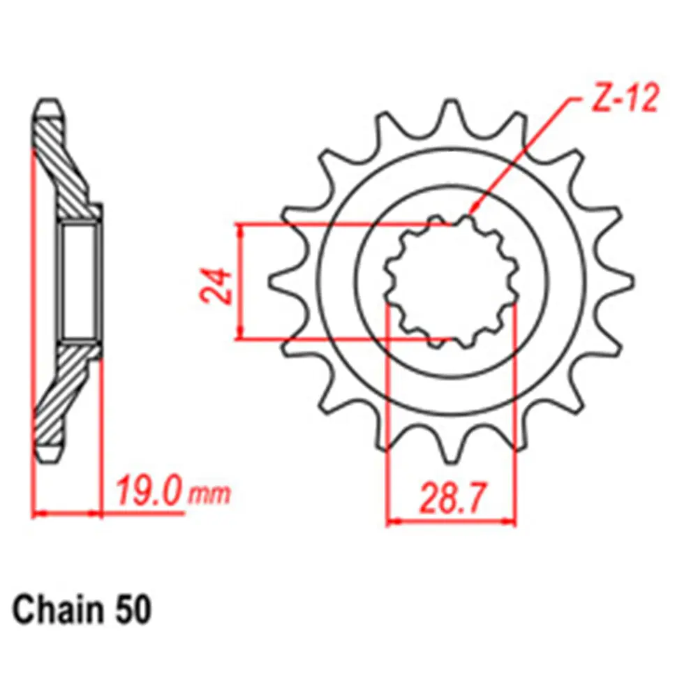 Front Sprocket - Steel 17T 530P 1