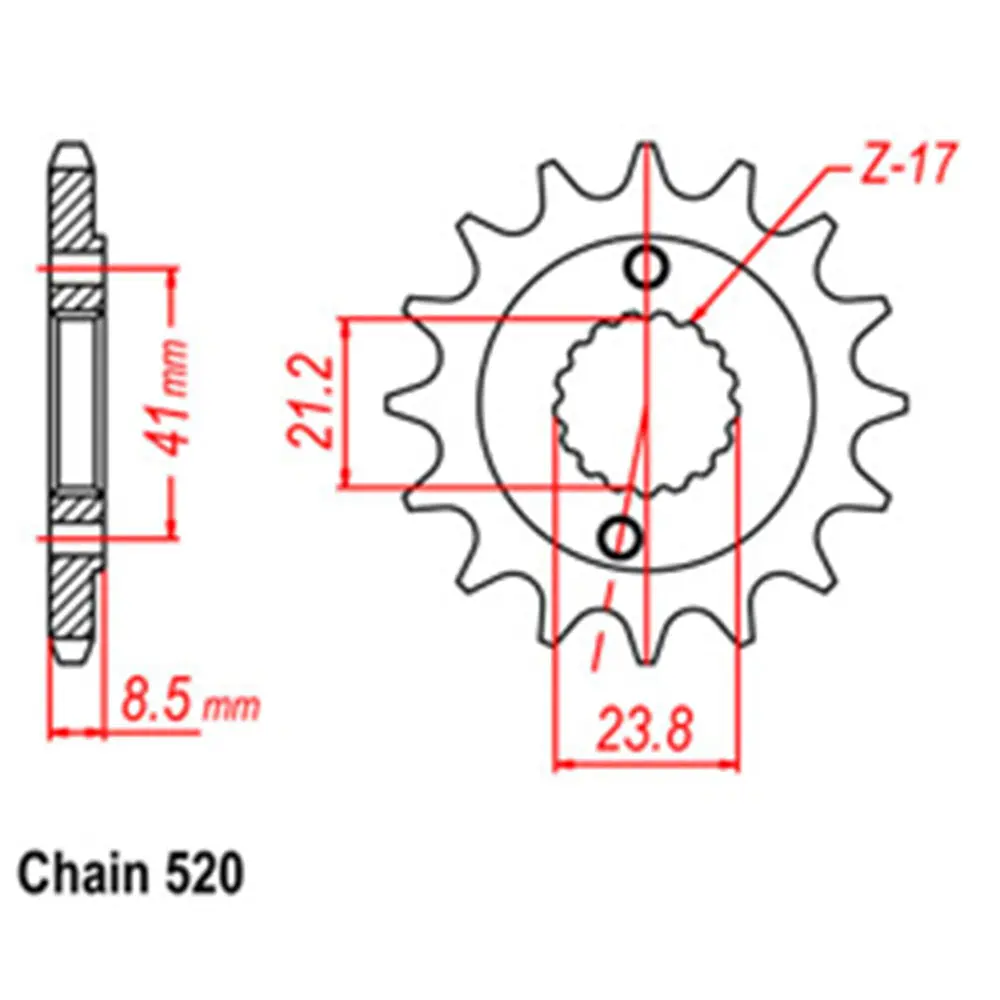 Front Sprocket - Steel 15T 520P 1