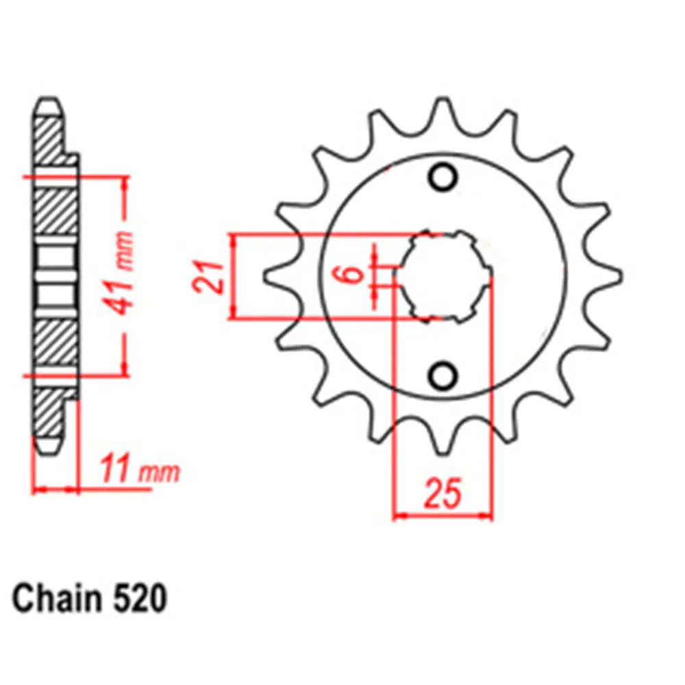Front Sprocket - Steel 15T 520P 1
