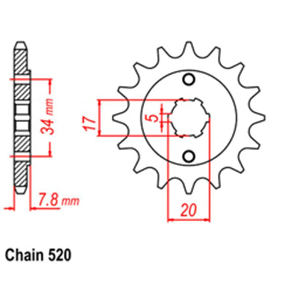 Front Sprocket - Steel 15T 520P 1