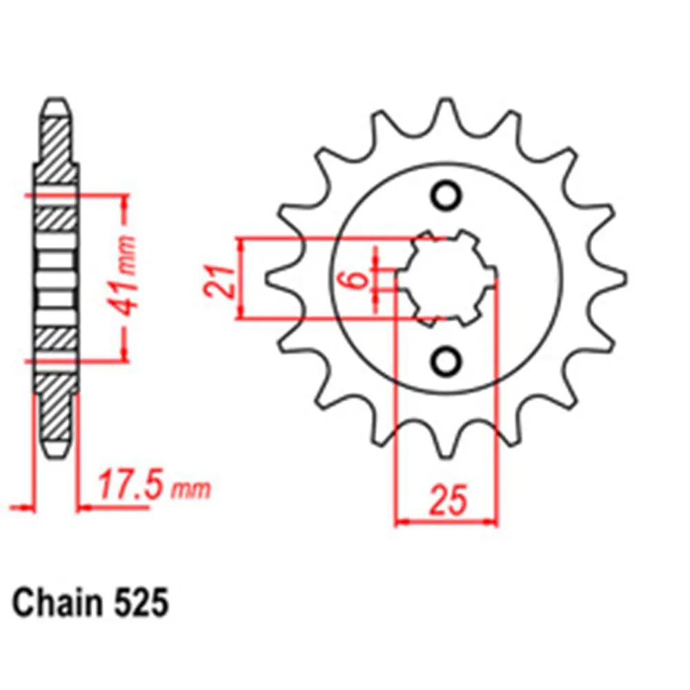 Front Sprocket - Steel 15T 525P 1