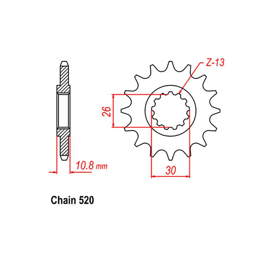 Front Sprocket - Steel 16T 520P 1