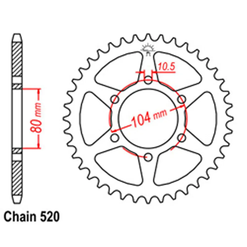 Rear Sprocket - Steel 48T 520P Zx-4Rr 23' 1