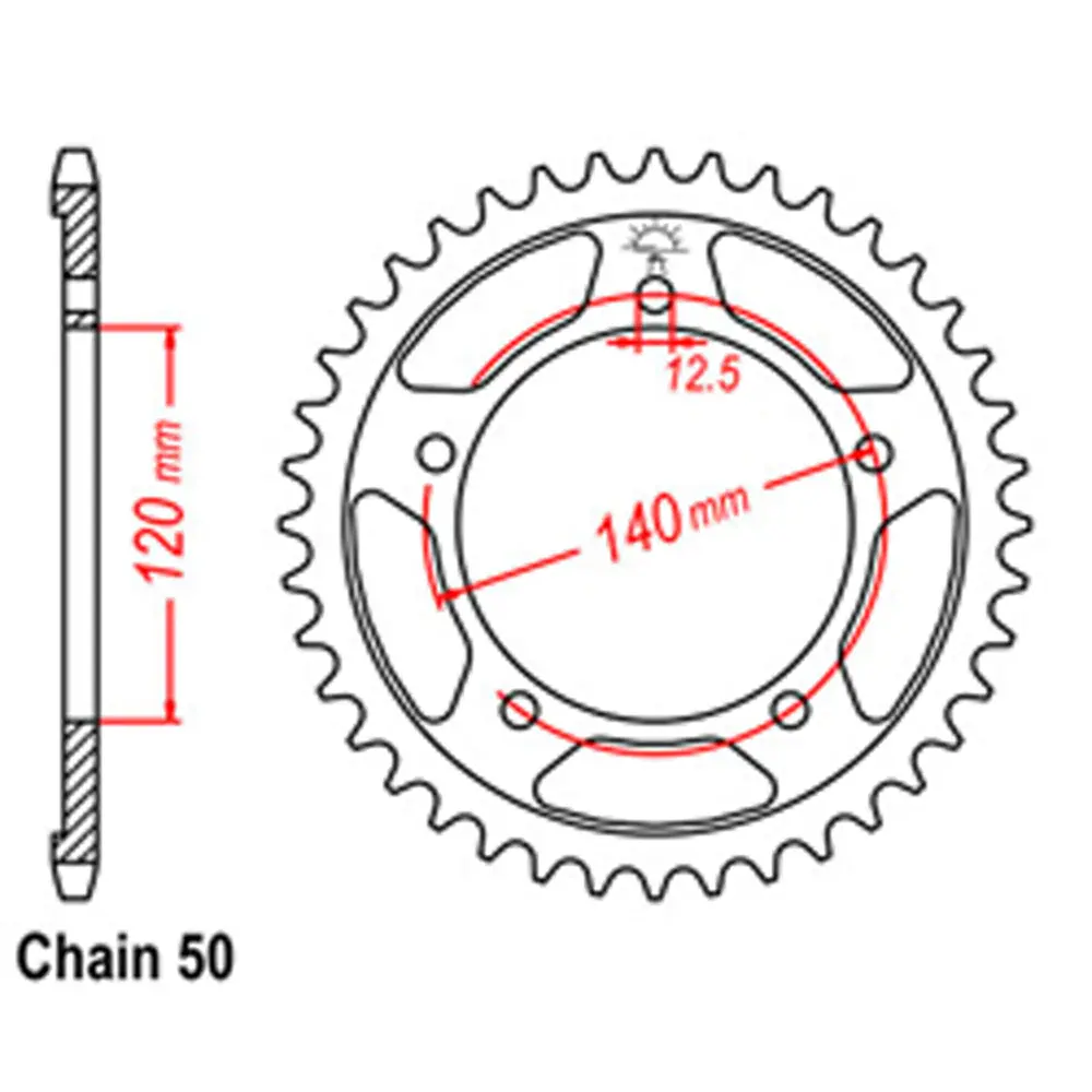 Rear Sprocket - Steel 41T 530P 1
