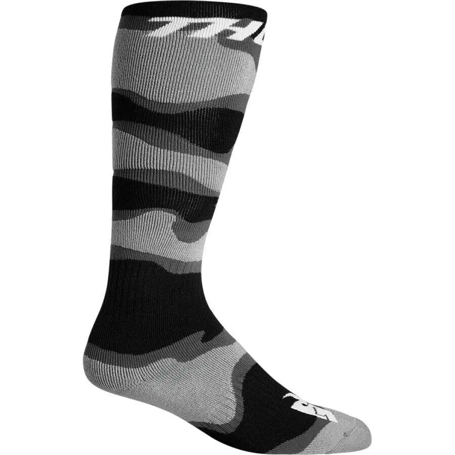 Thor Mx Camo Grey/White Youth Socks 1