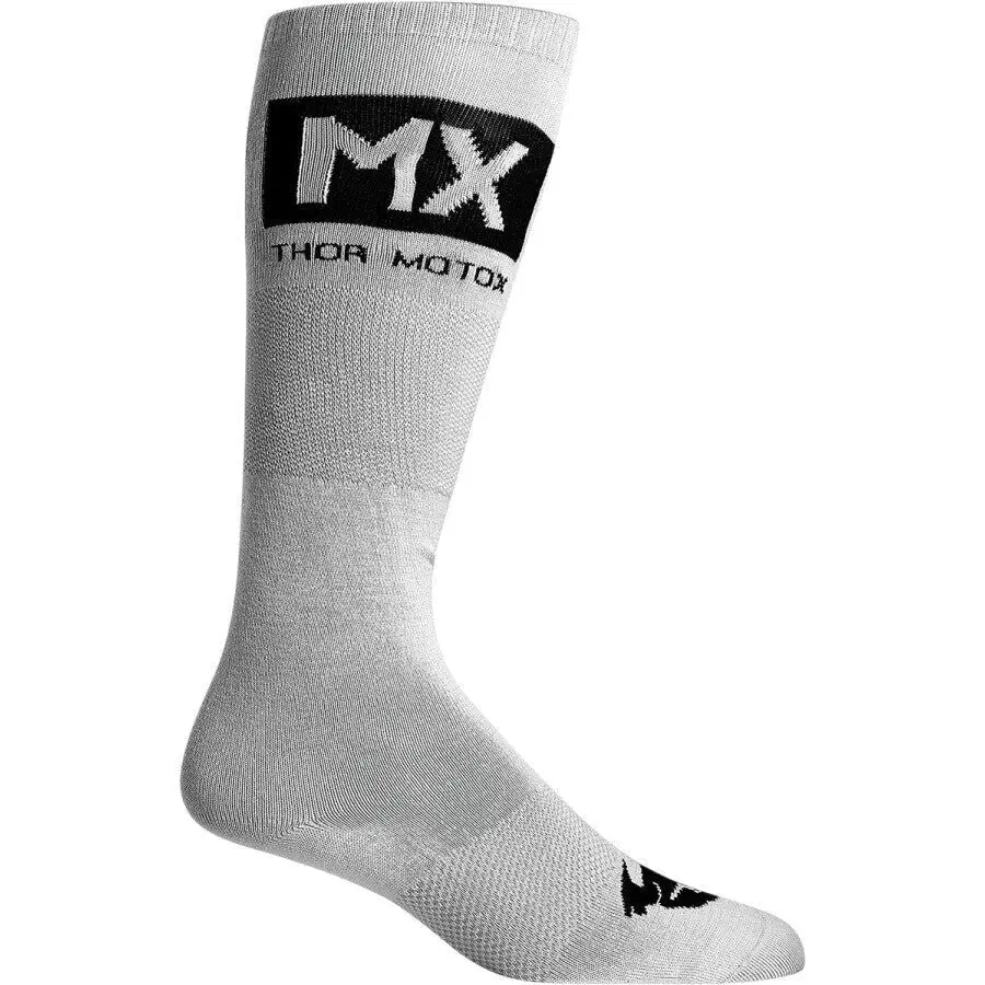 Thor Mx Cool Grey/Black Youth Socks 1