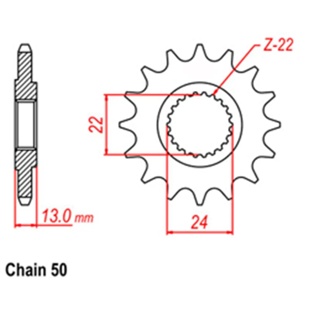 Front Sprocket - Steel 16T 530P 1
