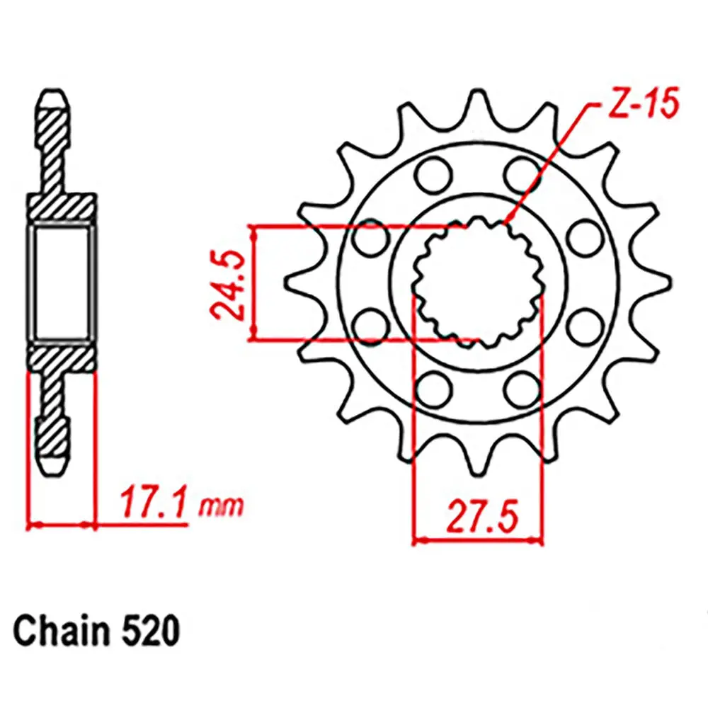 Front Sprocket - Steel 14T #520 1