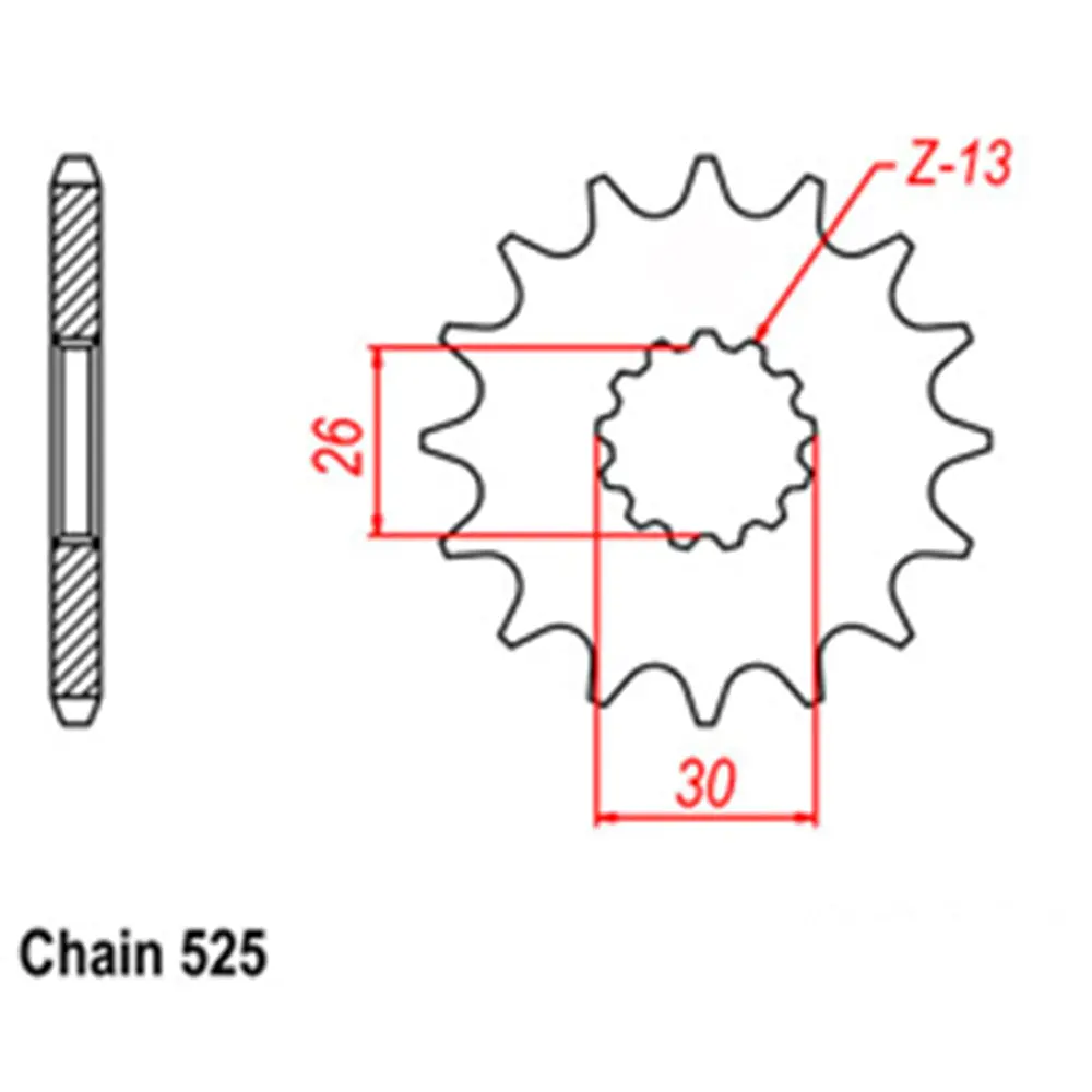 Front Sprocket - Steel 18T 525P 1