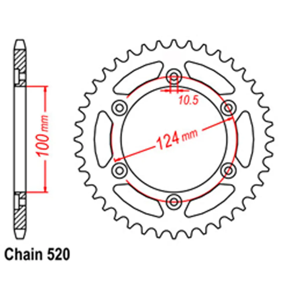 Rear Sprocket - Steel 41T 520P 1