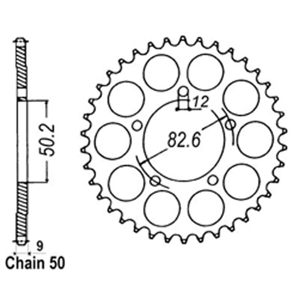 Rear Sprocket - Steel 48T 530P 1