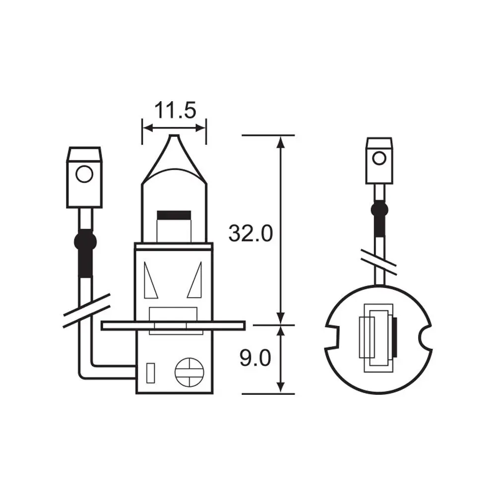 Bulb - Halogen 12V 55W - H3 - Pk22s 1