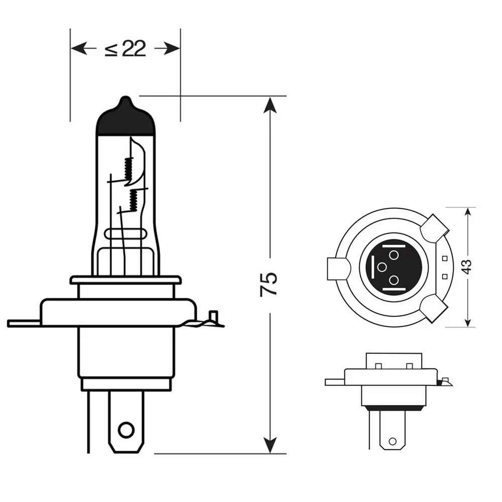 Bulb - Halogen 12V 35/35W - Hs1 Px43t 1