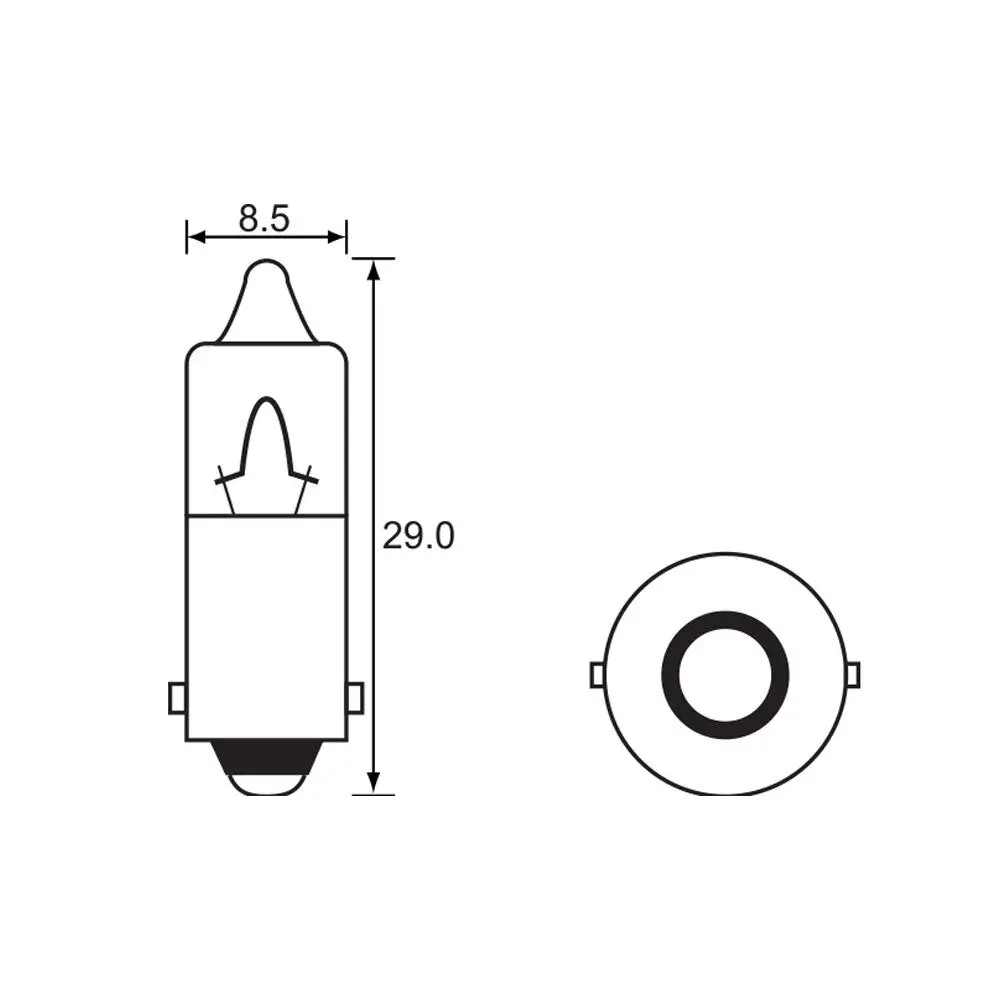 Bulb - Indicator Mini Clear 12V 23W - Ba15s (Min 10 Buy) 1