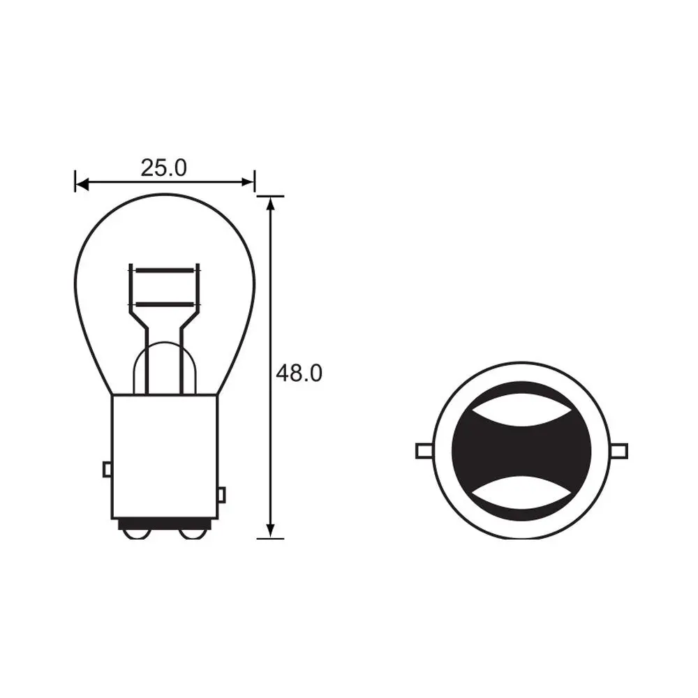 Bulb - Stop Tail 6V 21/3Cp (17/5.3W) - Bay15d (Min 10 Buy) 1