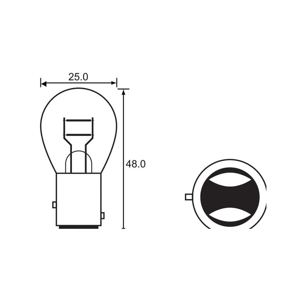 Bulb - Stop Tail 12V 21/5W - Bay15d - (Min 10 Buy) 1