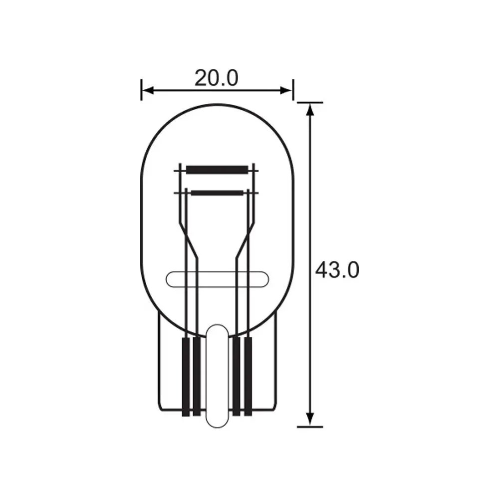 Bulb - Stop Tail Wedge 12V 21/5W - W3x16q (Min 10 Buy) 1