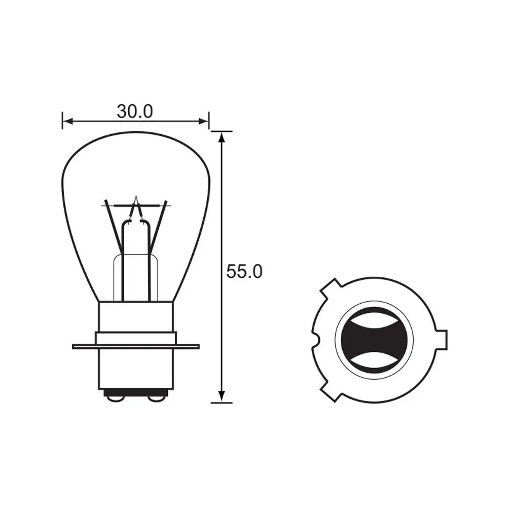 Bulb - Headlight 12V 45/45W - P15d-3 - A4344 (Min 10 Buy) 1